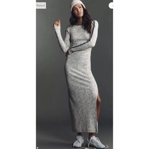 Daily Practice Anthropologie Long Sleeve Fitted Midi Dress Cutout Back XL NWT